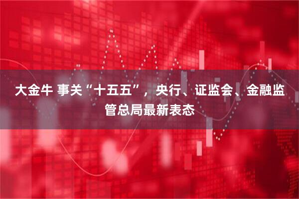 大金牛 事关“十五五”，央行、证监会、金融监管总局最新表态